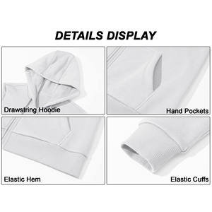 Sweat à capuche oversize personnalisable tendance, épais, grande taille, en polaire technique doux, pour femme, hiver, écologique, devant - Product Image 6