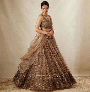 Designs traditionnels indiens fils avec séquence de travail nuptiale Lehenga Choli pour l'occasion de mariage de l'Inde - Product Image 4