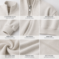 Sweat-shirt à col zippé 1/4 personnalisé avec logo pour femme, coupe décontractée, épaules tombantes, en mélange de coton, style athleisure, OEM