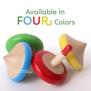 Çocuklar için geleneksel ahşap iplik üst oyuncak el işi el göz koordinasyonu denge ve eğlenceli fiziksel aktivite teşvik - Product Image 3