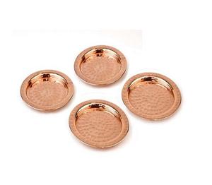 Hermoso posavasos de metal de dos tonos de latón y cobre, nueva colección para hotel, restaurante, oficina, hecho en India, uso de tapete de mesa - Product Image 2