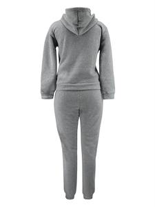 Pantalon femme deux pièces ensemble automne hiver survêtement femmes décontracté surdimensionné à capuche hauts 2024 pantalons de sport grande taille ensembles femme - Product Image 6