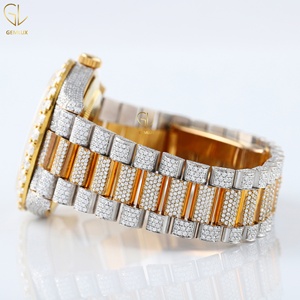 Haute qualité entièrement glacé analogique en acier inoxydable Hip Hop Pass diamant testeur Moissanite clouté diamant montre pour hommes - Product Image 3