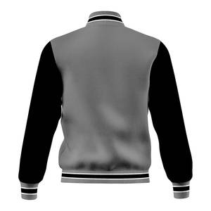 Chaqueta Bomber Varsity de Lona Sólida de Alta Calidad para Hombre, Estilo Universitario de Béisbol, Invierno, Poliéster/Algodón, Venta al Por Mayor - Product Image 3