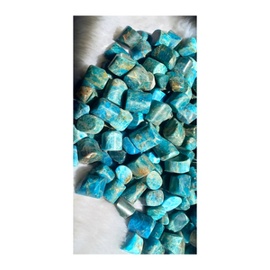 Pierres roulées en apatite bleue naturelle de haute qualité, pépites non percées de haute qualité, prix d'usine pour le Feng Shui, vente en gros - Product Image 5