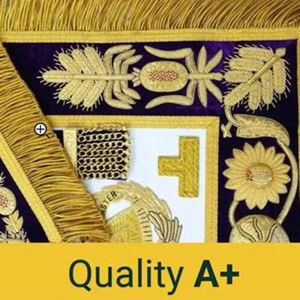 Épingle de sécurité légère brodée à la main pour tablier maçonnique, prix de gros, haute qualité, fabricant pakistanais, personnalisable - Product Image 2