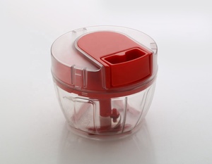 Mini coupe-légumes manuel tiré à la main Type PP outil-bol en plastique transparent hachoir rapide pour la coupe de légumes de fruits à l'ail - Product Image 1