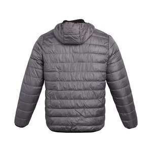 Chaqueta Acolchada con Capucha para Hombre, Lisa, Gris, Ligera, para Invierno, con Logotipo Personalizado, Proveedor de Marca Privada - Product Image 2
