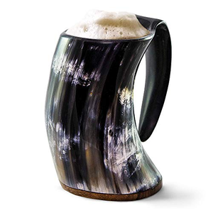 Auténtica taza de cuerno vikingo para beber mejor calidad Natural buey/cuerno de vaca hecho a mano 200ml vasos de plástico para vino/cerveza estilo moderno - Product Image 6