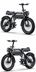 <b>Electric</b> Folding Bike 20 Inch Fat Tire 1500W Brushless Motor 60V Lithium Battery Front Suspension Disc Brake Digital Display - Product Image 4