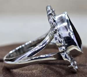 แหวนเงินแท้925ดีไซน์เนอร์พลอยทัวร์มาลีนสีเขียวทันสมัยล่าสุด - Product Image 4