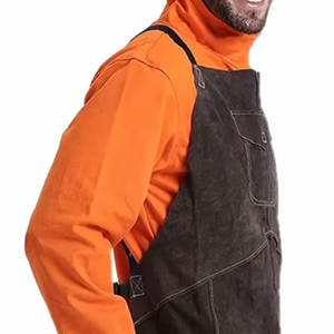 Delantal de soldadura de cuero de seguridad de suministro directo de fábrica para unisex/logotipo personalizado al por mayor delantal de soldadura cómodo hecho a medida - Product Image 5