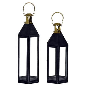 Linterna de techo con acabado recubierto de polvo, llamativo decoración del hogar, iluminación, decoración de boda, luz de hierro, Metal y vidrio, linternas colgantes - Product Image 1