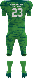 Conjunto de camiseta de fútbol americano sublimado personalizado transpirable 100% poliéster manga corta de talla grande característica uniforme personalizable - Product Image 3