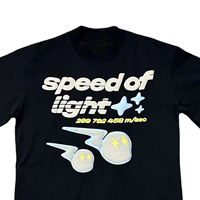 T-shirt streetwear personnalisé pour homme, 100 % coton, motif uni, logo imprimé en relief, coupe classique pour activités de plein air