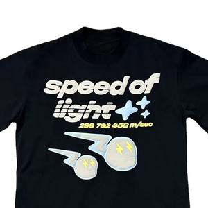 Streetwear tshirt personnalisé hommes t-shirts imprimer logo 3d surdimensionné plaine bouffante impression graphique t-shirt pour hommes - Product Image 3