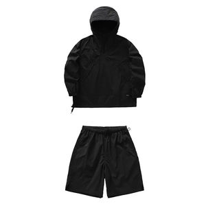 Ensemble coupe-vent court en nylon personnalisé pour hommes survêtements avec coupe-vent ensemble sweat à capuche et pantalon de style streetwear au meilleur prix - Product Image 5