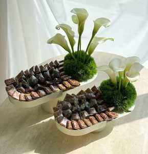 ถาดช็อคโกแลตโลหะตกแต่งพร้อมของเก่าสำหรับเสิร์ฟขนมหวานและผลไม้แห้งในช่วงเทศกาลและโอกาสพิเศษ - Product Image 5