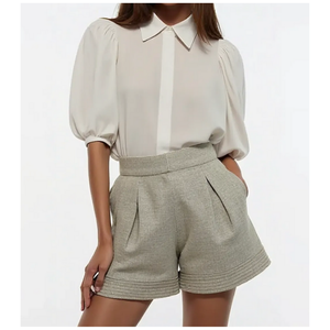 Camisa de fabricante de moda de Vietnam para mujer OEM ODM Material sostenible Ajuste personalizado Aspecto elegante Prenda lavable lista - Product Image 6