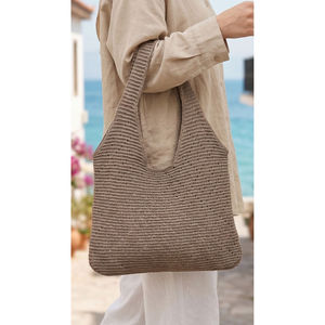 Bolso de Moda de Verano para Mujer, Patrón Baklava, Tejido, Cierre Abierto, Gran Capacidad, Ligero, Suave, con Flores - Product Image 1