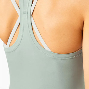 2024 nouveauté grande taille femmes respirant entraînement débardeur Logo personnalisé couleur unie décontracté pour l'été Gym utiliser haut pour dames - Product Image 3