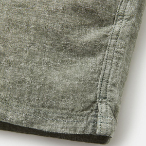 Venta al por mayor personalizado sólido en blanco 75% algodón 25% tela tejida de lino cintura elástica pantalones cortos duraderos Súper suaves para hombres DDP envío - Product Image 4