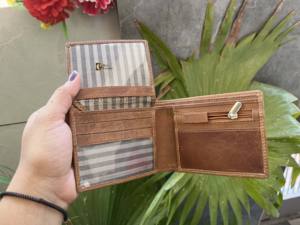 Portefeuille en cuir véritable marron pour hommes Offre Spéciale avec longue fermeture éclair et porte-monnaie à bracelet RFID cadeau pour lui - Product Image 4