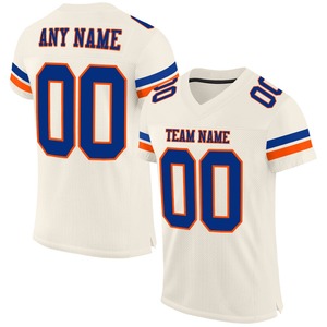 2025 dernière conception maillot de football américain personnalisé nom et numéro de l'équipe de Sublimation à manches courtes en polyester de haute qualité - Product Image 5