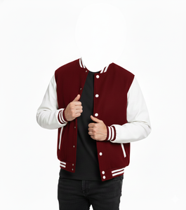 Chaqueta Universitaria Unisex con Logotipo Personalizado, Tejido de Lana, Exterior de Poliéster, Resistente al Viento, Protección UV, Transpirable, Estilo Urbano - Product Image 5