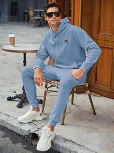 Conjunto de Sudadera con Capucha y Pantalones 100% Algodón, Ropa Urbana de Invierno, Ligera, Ecológica, Transpirable, con Cordón y Estampado - Product Image 2