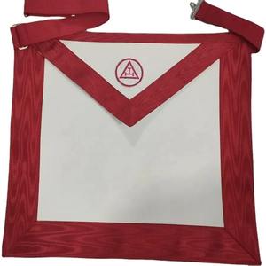 Past Master Sun Delantal Gold Bullion Bordado a mano Blue Lodge Past Master Delantal con satén y cinturón ajustable con bolsillo - Product Image 5