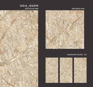 Collection élégante et attrayante de carreaux en porcelaine numérique vitrifiée de taille 800x800 mm, finition mate sculptée, imperméable et ignifuge - Product Image 5