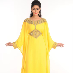 ชุดแต่งงานมุสลิมแบบดั้งเดิม น้ำหนักเบา ทำมือ ขายส่งจาก AWAIS HOUSE ไซส์พลัส แบบคาฟตัน อบายา สไตล์ดูไบ ยาวคลุมพื้น - Product Image 1