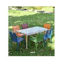 Superbe table et chaises de jardin ovale à six places en fonte d'aluminium ensemble de table à manger au design moderne pour la décoration de la maison, de la cuisine et du jardin