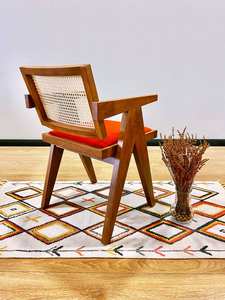 Silla de comedor moderna de mediados de siglo, silla de comedor de mimbre de madera, elegante, duradero, cómodo, perfecto para la sala de estar de oficina - Product Image 6