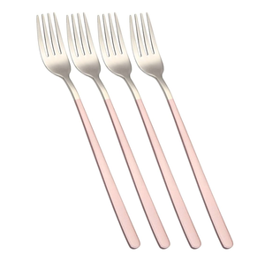 ส้อมทองเหลืองงานหัตถกรรมสีขาวแบบราชวงศ์4ชิ้นส้อมช้อนงานแฮนด์เมดดีไซน์ใหม่งานฝีมือ - Product Image 3