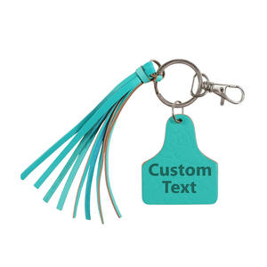 Etiqueta de oreja de cuero con logotipo de marca personalizado para llavero de etiqueta de oreja de vaca de ganado - Product Image 3
