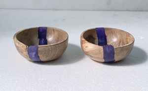 Round Shape Handicraft Modern Resin & Wood Polished Eco-Friendly Dough Mixing Bowl Luxury Kitchen Hotel Restaurant <b>Supplies</b> - Product Image 2