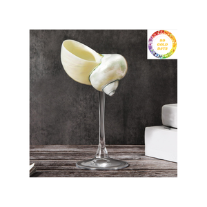 Verre de pétoncle fait à la main du Vietnam et tasse de coquillage Creative Coastal Drinkware à vendre - Product Image 6