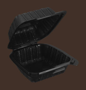 Recipientes desechables aptos para microondas de 6 pulgadas, tipo clamshell, de MFPP - Product Image 1