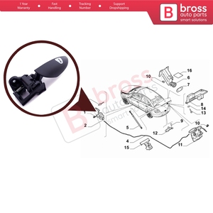 Poignée intérieure de déverrouillage du hayon BDP1038 735509394 pour Linea - Product Image 5