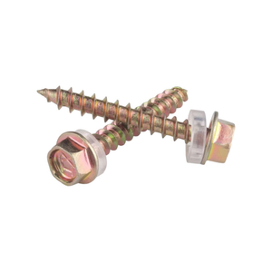 Tornillo Autorroscante de Cabeza Hexagonal, Acero Galvanizado, Punta Afilada, Tornillo para Madera, Tornillo Autorroscante con Brida de Acero de Color, M4.8 M5 - Product Image 1