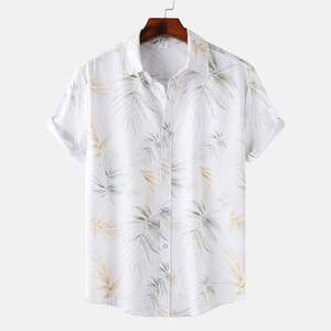 เสื้อเชิ้ตคอเต่าสำหรับผู้ชายผ้าถักน้ำหนักเบาเสื้อเชิ้ตลำลองสีพื้นแขนสั้น - Product Image 2