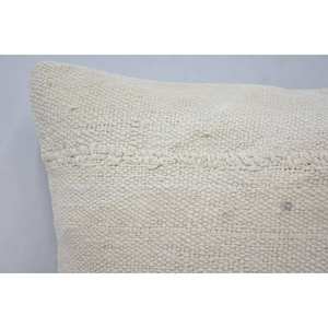 Almohada de lana con patrón Vintage Beige, cojín decorativo de 14x14 pulgadas, técnicas tejidas Kantha bordadas - Product Image 2