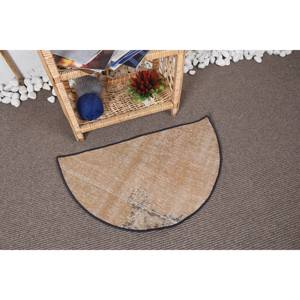Tapis moderne en laine marron abstrait fait à la main Patchwork Jute Rectangle couloir Design pour entrée salon 2.5 X 1.5ft pour adolescents - Product Image 2