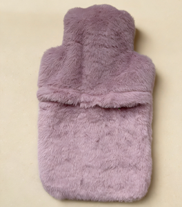 Borsa dell'acqua calda in gomma con morbida fodera in peluche, bottiglia d'acqua calda per alleviare il dolore - Product Image 3