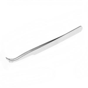 Pinzas de extensión de pestañas de acero inoxidable personalizadas de alta calidad hechas en Pakistán con punta curva e impresión de logotipo personalizado - Product Image 4