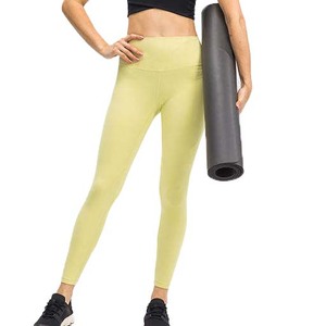 เลกกิ้งออกกำลังกายเอวสูงเลกกิ้งโยคะเอวสูงไร้รอยต่อเอว XL สีทึบผ้าสแปนเด็กซ์น้ำหนักเบา - Product Image 2