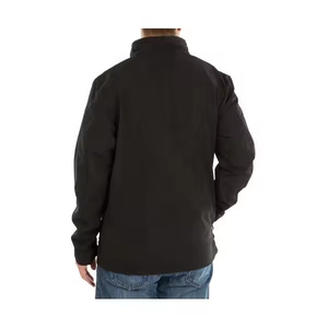 Men's Windproof Water-Resistant Winter Denim <b>Jacket</b> Stand Hooded Design Solid Color Polyester/Cotton Quilted Coat <b>Fleece</b> <b>Lining</b> - Product Image 2