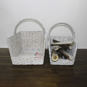 Artex Dong Thap Factory Handcrafted Water Hyacinth <b>Log</b> <b>Basket</b> Eco Friendly Durable Storage for Home Use - Product Image 2